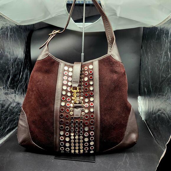 Gucci Handbags - Vintage Gucci Jackie O. Bouvier Tom Ford Guccissima Bown Suede Leather Authentic